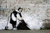 Banksy - Camden Maid Sweeping Mini Paper Poster
