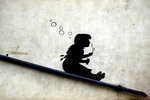 Banksy - Bubbles Girl Mini Paper Poster