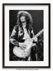 Framed with WHITE mount Led Zeppelin - Jimmy Page 1975 A1 rock poster