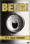 Laminated - Smiley Face - Beer is your Friend - Maxi Poster