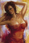 Laminated - Red Female - Maxi Poster