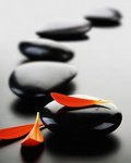 Zen Stones Red - Mini Paper Poster