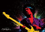 Jimi Hendrix Splash (Paint) - Giant Paper Poster
