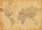 World Map (Vintage Style) - Giant Paper Poster