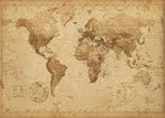 World Map Vintage - Giant Paper Poster