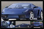 Lamborghini Gallardo Blue Sports Car 5 pics Maxi Paper Poster