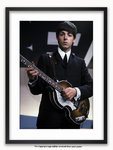 Framed with WHITE mount Beatles - Paul McCartney 1964 Poster
