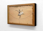 Banksy - Ballerina Back Painting Horizontal Block mounted Print