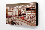 London - Piccadilly Circus Vintage Horizontal Block mounted Print