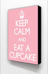 Keep Calm & Eat A Cupcake Vertical Block Mount