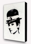 Banksy - Audrey Hepburn Bowler Hat Block Mount