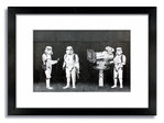 Banksy Star Wars Troopers Tv Camera Framed Mounted Print