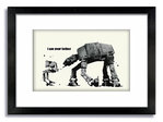 Banksy WHITE I am Your Father Framed Mounted Print
