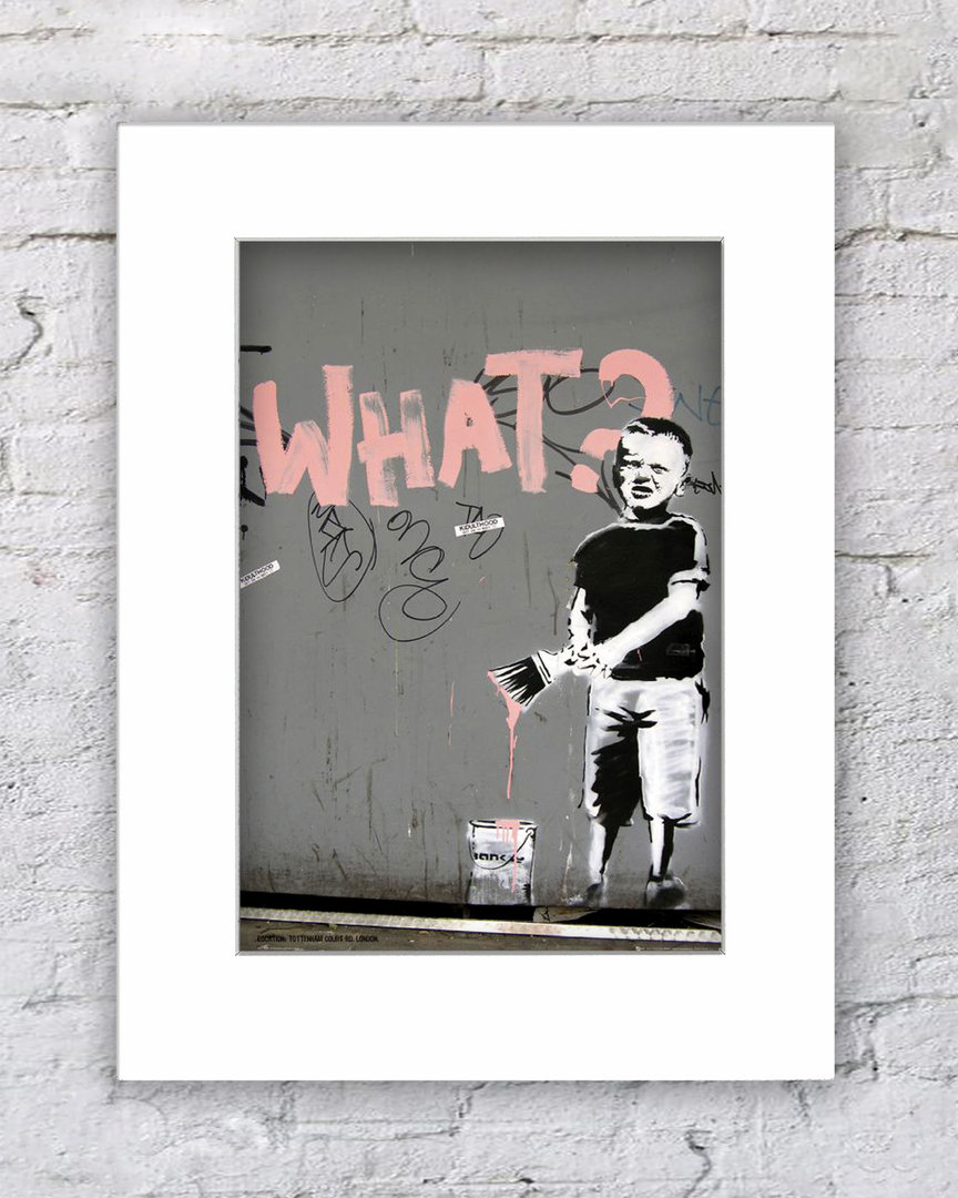 Banksy What ? Boy Paintbrush