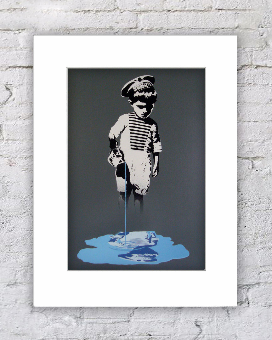 Banksy Boy Blue Paint Sailers Hat